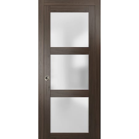 Sartodoors Pocket Interior Door, 42" x 96", Chocolate LUCIA2552PD-CA-4296
